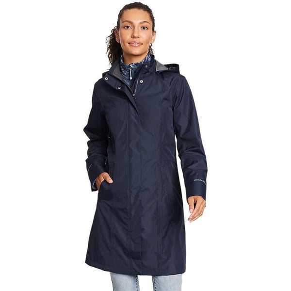 Eddie Bauer Womens Girl on the Go Trench CoatRegular Twilight