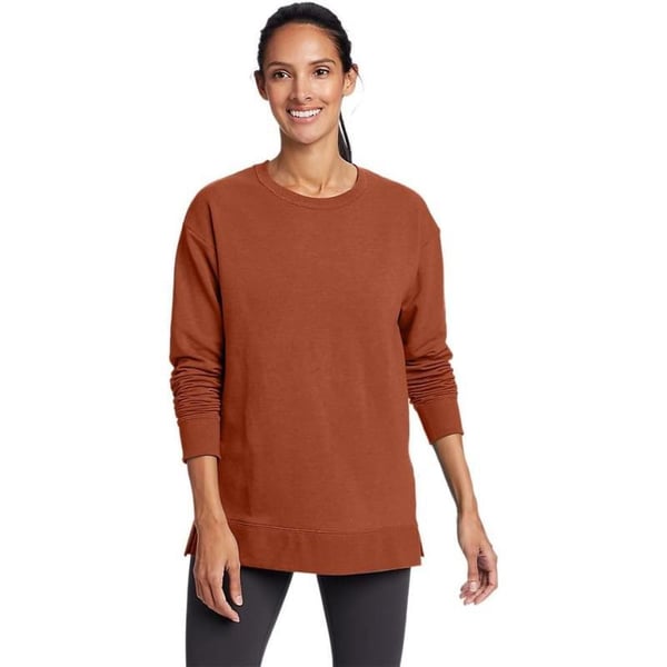 Eddie Bauer Womens Motion Cozy Camp LongSleeve TunicRegular Paprika