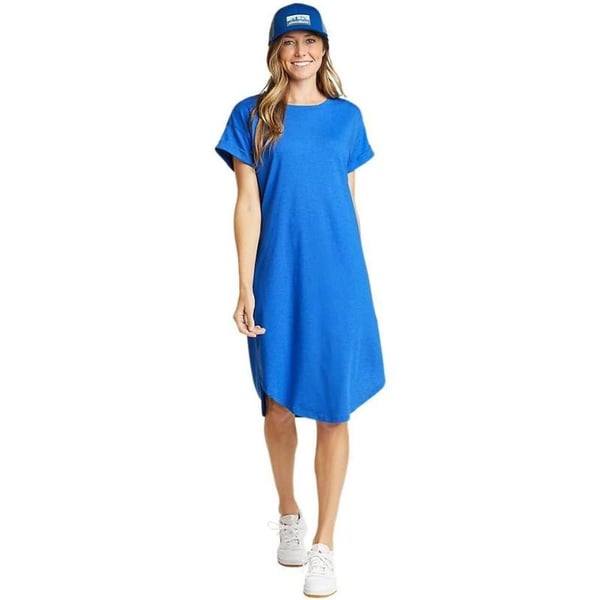 Eddie Bauer Womens Myriad Midi ShortSleeve DressBrilliant Blue