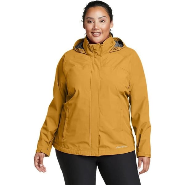 Eddie Bauer Womens Packable Rainfoil JacketPlus Butterscotch Recycled