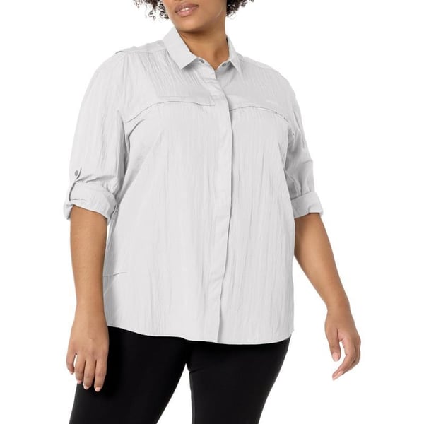 Eddie Bauer Womens Plus Size ShirtChalk