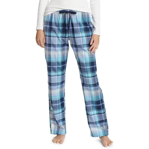 Eddie Bauer Womens Stines Favorite Flannel Sleep PantsRegular Slate Blue