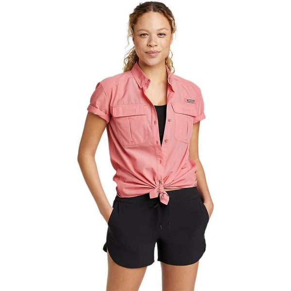 Eddie Bauer Womens UPF Guide ShortSleeve ShirtWatermelon