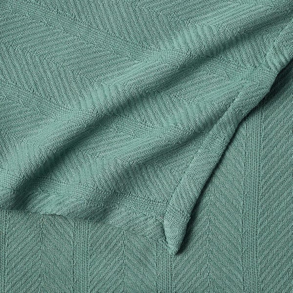 Eddie Bauer  Queen Blanket Lightweight Cotton Bedding Home Decor for All Seasons Herringbone Bone QueenGreen