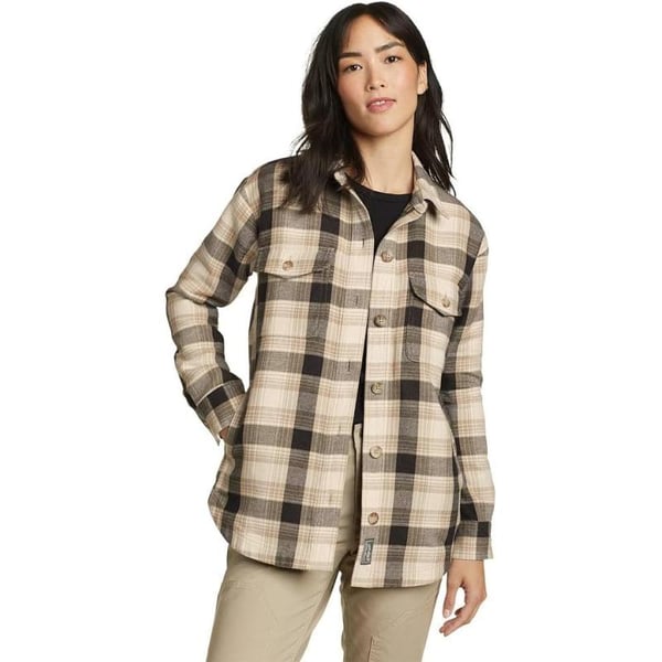 imageEddie Bauer Womens Campfire Bonding FlannelLt Stone