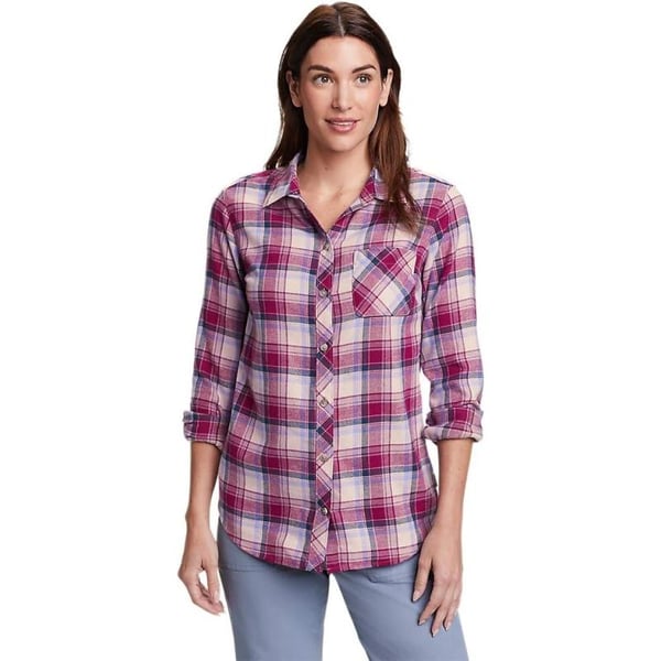 imageEddie Bauer Womens Firelight Flannel ShirtPlumwine