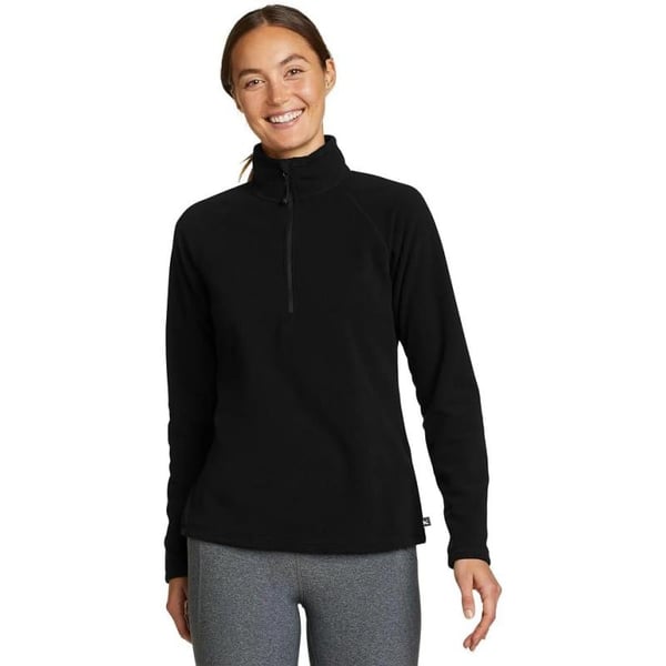 imageEddie Bauer Womens Quest Fleece 14Zip  SolidBlack