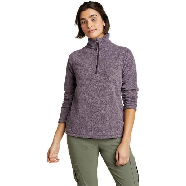 imageEddie Bauer Womens Quest Fleece 14Zip  SolidEggplant