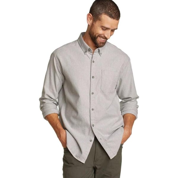 imageEddie Bauer Mens Eddies Favorite Flannel Classic Fit Shirt  SolidGray