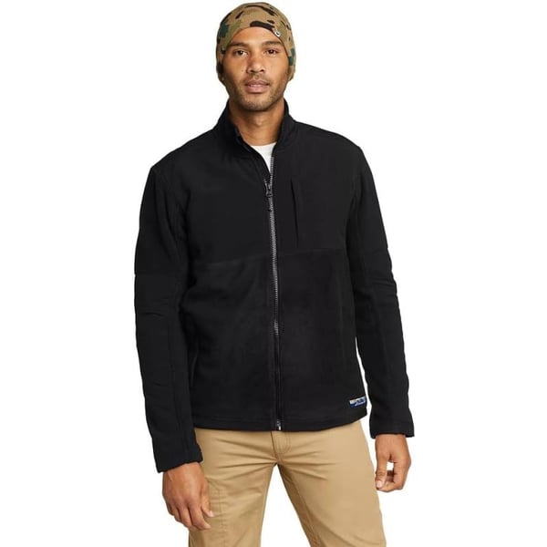 imageEddie Bauer Mens Cascadia LongSleeve FullZip FleeceBlack