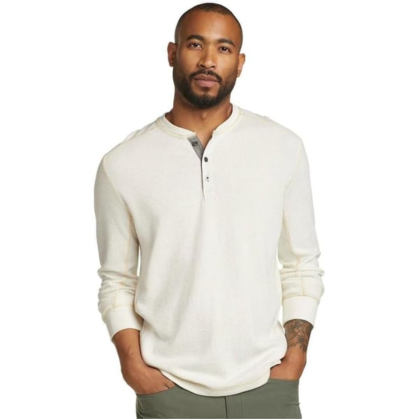 imageEddie Bauer Mens Classic Fit Favorite LongSleeve Thermal Henley ShirtUndyed