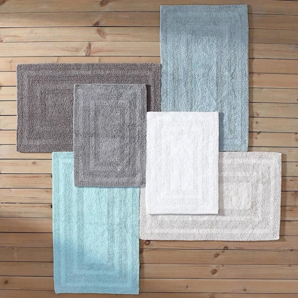 imageEddie Bauer  Bathroom Rugs Set Soft Tufted Cotton Bathroom Decor Super Absorbent ampamp Quick Dry Logan Chrome Grey 2 PieceMedium Brown