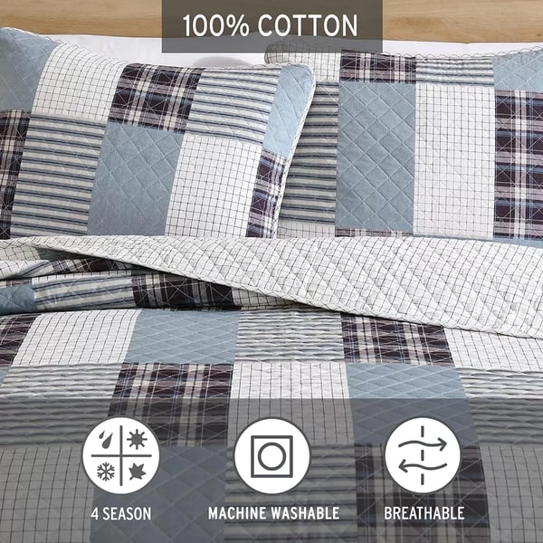 imageEddie Bauer  Twin Quilt Set Reversible Cotton Bedding with Matching Sham Home Decor for All Seasons Camano Island Plum TwinCamano Island Plum