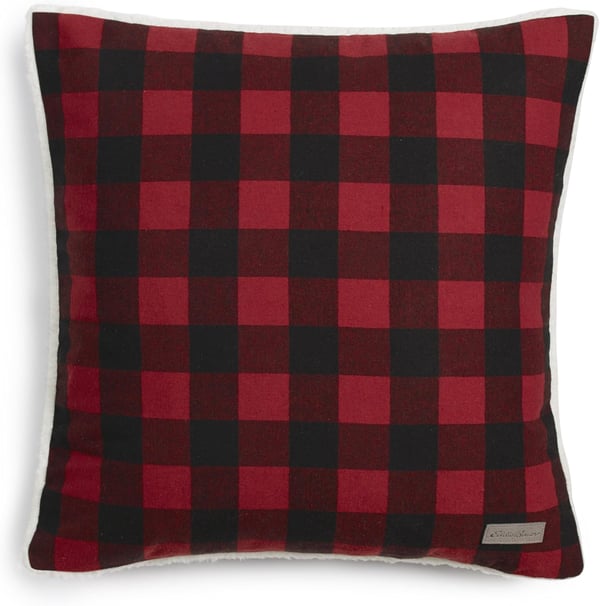 Eddie Bauer Throw Blanket with Pillow Reversible FlannelSherpa Bedding Buffalo Plaid Home Decor for All Seasons 2 Piece Set BlackWhite CheckRedBlack Check