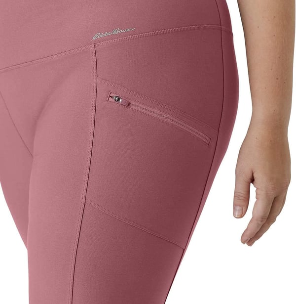 Eddie Bauer Womens Midweight High Rise Trail Tight LeggingsDark Dusty Rose