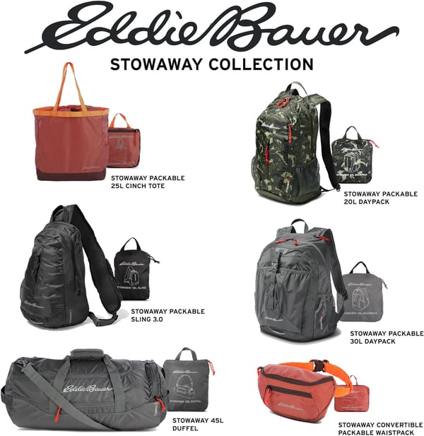 Eddie Bauer Stowaway Packable 10L Sling 30 Made from Polyester with Lightly Padded Shoulder StrapDark Loden