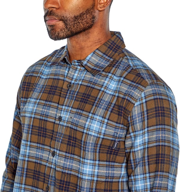 Eddie Bauer Bristol Mens Flannel ShirtDeep Denim Plaid