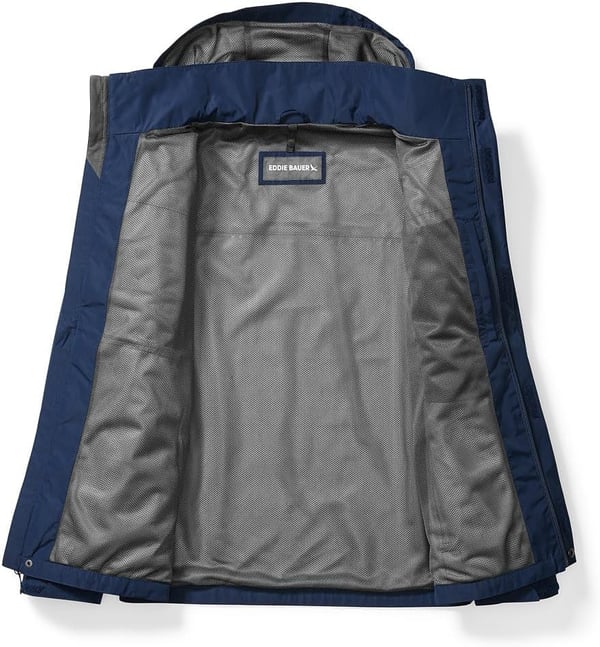 imageEddie Bauer Mens Packable Rainfoil Waterproof Rain JacketMedium Indigo Recycled