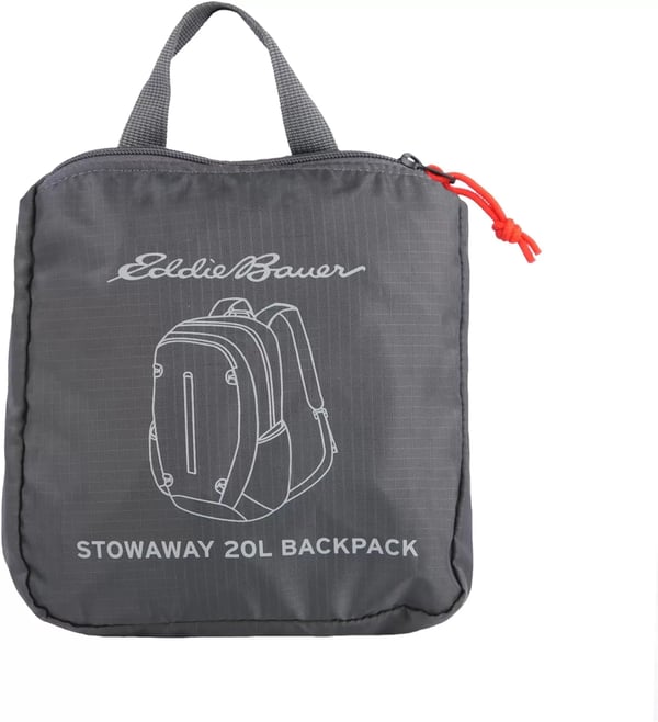 imageEddie Bauer Stowaway Packable BackpackMade from Ripstop Polyester Onyx 30LDark Smoke