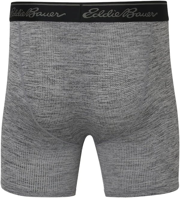 Eddie Bauer Mens 6 Cotton Boxer Briefs 2PackAir Knit  BlackBlack