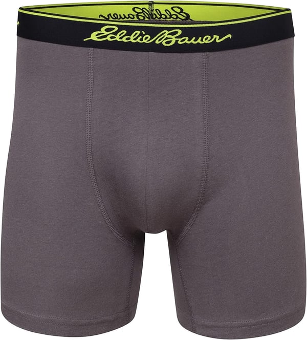 Eddie Bauer Mens 5 No Fly Pouch Premium Value Cotton Boxer Briefs Underwear 5 PackBlackCinderAnitque BlueBlackCinder