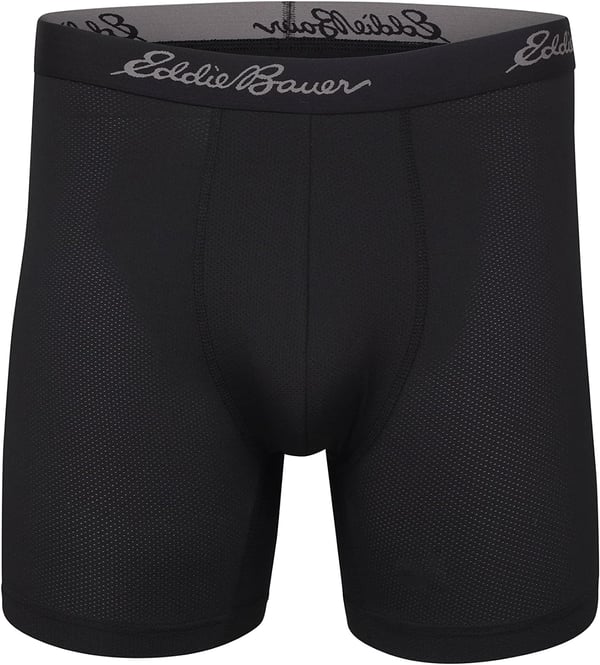 Eddie Bauer Mens 5 No Fly Performance Boxer Brief Underwear 3 Pack or 4 PackBrushed Black