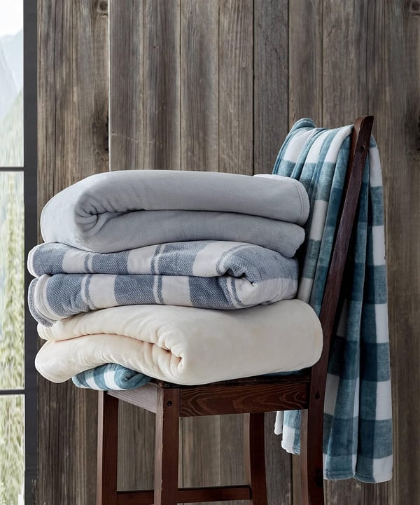 Eddie Bauer Twin Blanket Ultra Soft amp Cozy Plush Home Dcor All Season Bedding Solid Grey TwinQueen Stones Throw Stripe