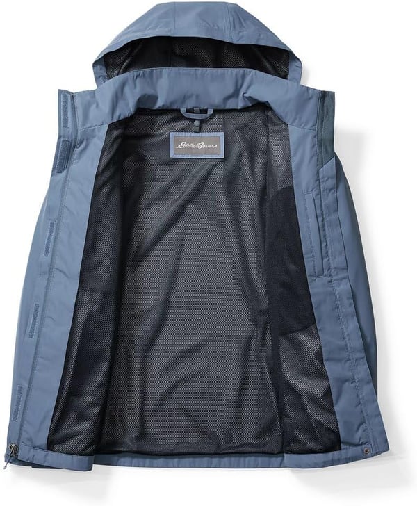 Eddie Bauer Womens Packable Rainfoil JacketBlue Haze Recycled