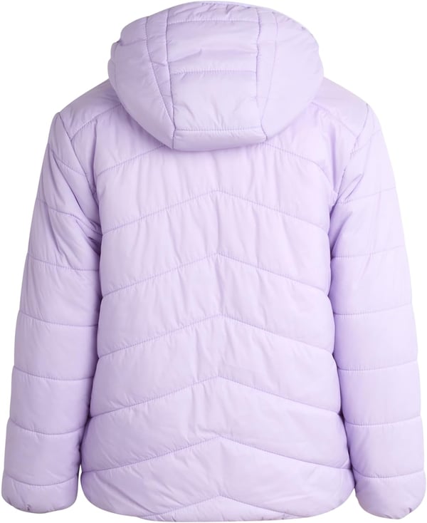 Eddie Bauer Girls Reversible Jacket  Deer Harbor Waterproof Lightweight Puffer Coat with Faux Shearling Lining 520Pastel Lilac