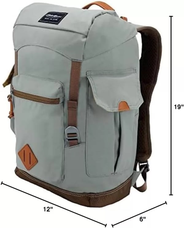 imageEddie Bauer Bygone Backpack with Exterior Pockets and Laptop Compatible Sleeve Light Heather Grey 30LLight Heather Grey