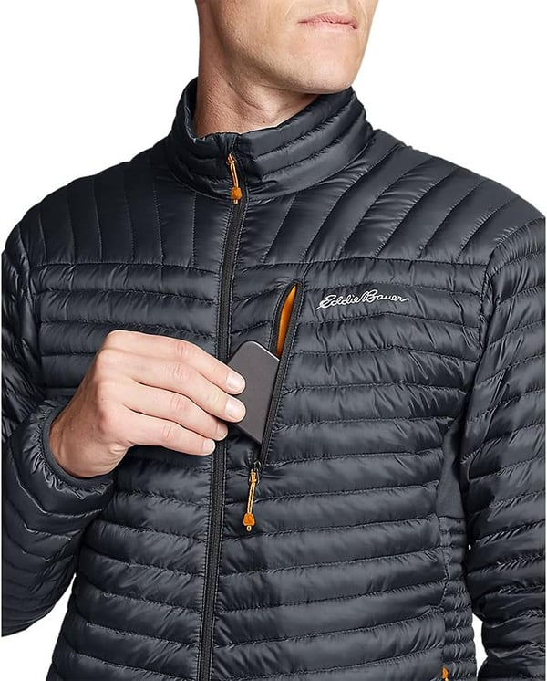 Eddie Bauer Mens MicroTherm 20 Down JacketRegular Black