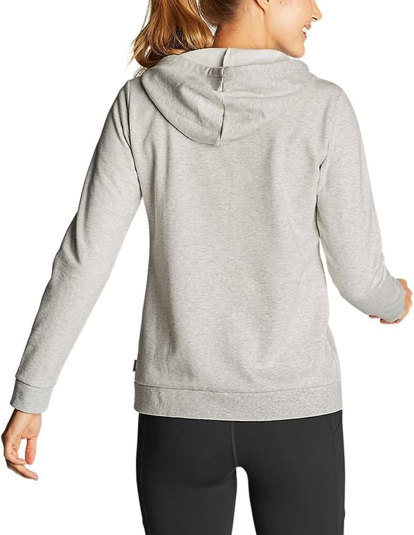 Eddie Bauer Womens Camp Fleece FullZip HoodieLt Htr Gray