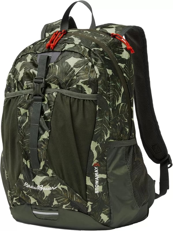 imageEddie Bauer Stowaway Packable BackpackMade from Ripstop Polyester Onyx 30LDark Loden