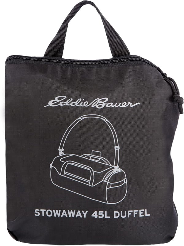 Eddie Bauer Stowaway Packable 45l Duffel BagMade from Ripstop PolyesterOnyx