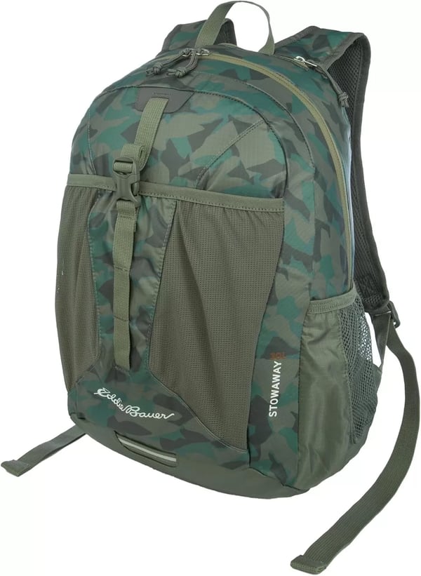 imageEddie Bauer Stowaway Packable BackpackMade from Ripstop Polyester Onyx 30LSprig