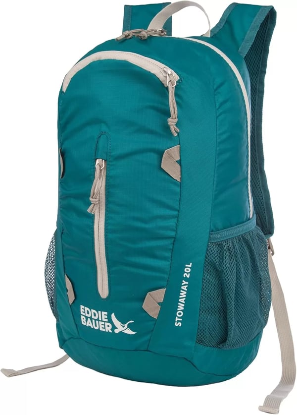 imageEddie Bauer Stowaway Packable BackpackMade from Ripstop Polyester Onyx 30LDeep Sea