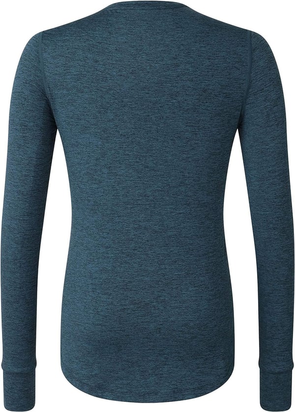 Eddie Bauer Womens Brushed Long Sleeve Crew Neck ShirtDark Teal Heather