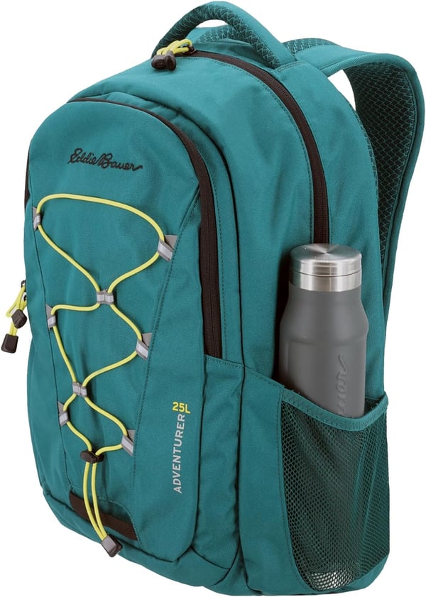 Eddie Bauer Adventurer Trail 30L Backpack wHydration Sleeve BlackDark Teal Adventurer 25l Daypack