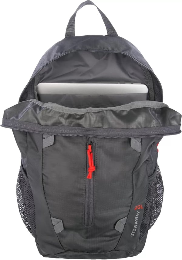 imageEddie Bauer Stowaway Packable BackpackMade from Ripstop Polyester Onyx 30LDark Smoke