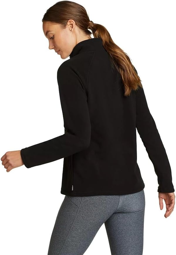 imageEddie Bauer Womens Quest Fleece 14Zip  SolidBlack