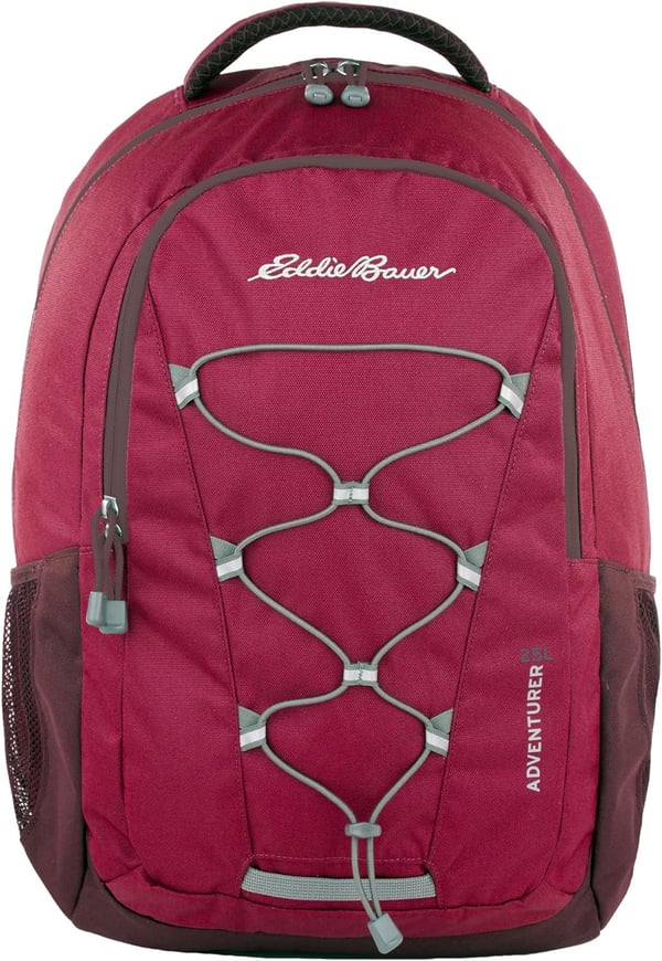 Eddie Bauer Adventurer Trail 30L Backpack wHydration Sleeve BlackDark Berry Adventurer 25l Daypack