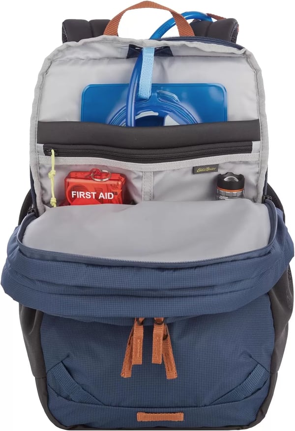 imageEddie Bauer Nomad Backpack with Compression Straps and HydrationLaptop Compatible Sleeve Carbon 22LDusted Indigo