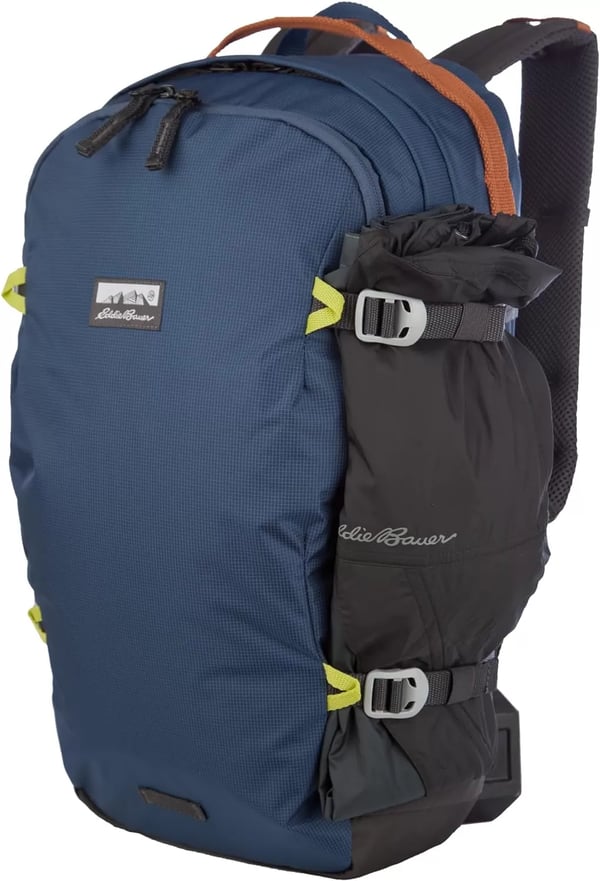 imageEddie Bauer Nomad Backpack with Compression Straps and HydrationLaptop Compatible Sleeve Carbon 22LDusted Indigo