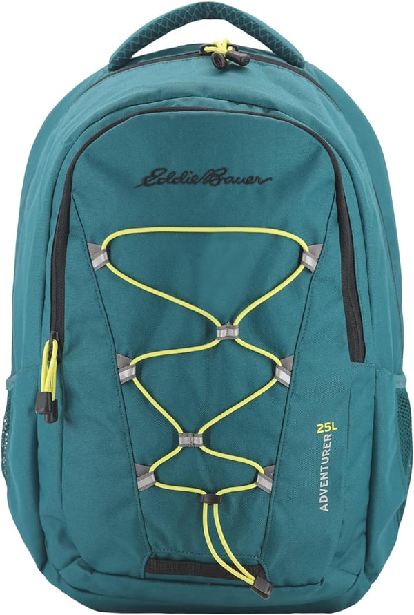 Eddie Bauer Adventurer Trail 30L Backpack wHydration Sleeve BlackDark Teal Adventurer 25l Daypack