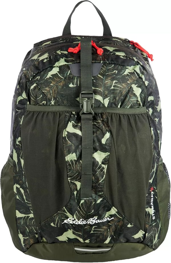 imageEddie Bauer Stowaway Packable BackpackMade from Ripstop Polyester Onyx 30LDark Loden