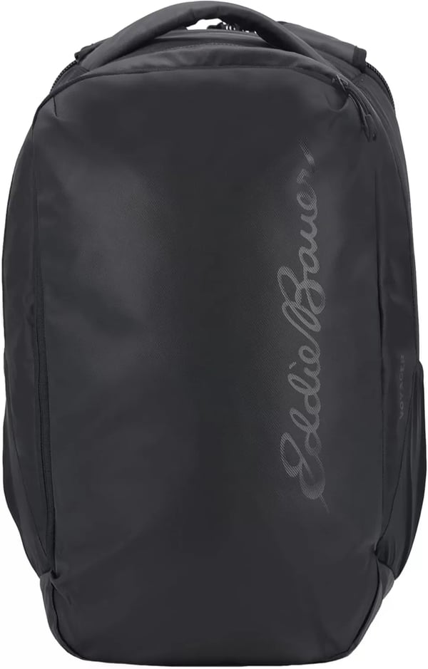 imageEddie Bauer Voyager BackpackTravel  Laptop WaterResistant  Commuter  Work Bag  Daypack Black 22LBlack