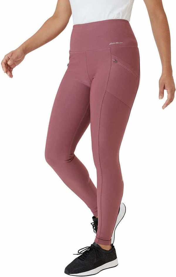 Eddie Bauer Womens Midweight High Rise Trail Tight LeggingsDark Dusty Rose