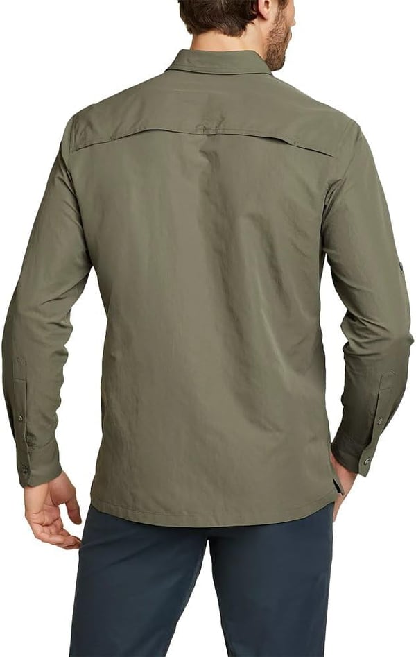 Eddie Bauer Mens Ripstop Guide LongSleeve ShirtSprig