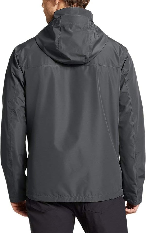 Eddie Bauer Mens Packable Rainfoil JacketDark Smoke