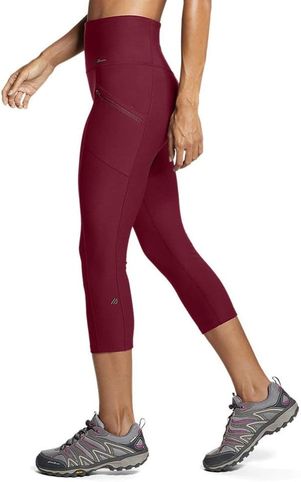 Eddie Bauer Womens Trail Tight Capris  High RiseTall Dark Berry